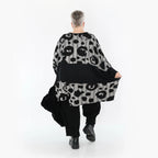  Ballon Bigshirt von AKH Premium aus Viskose, P1013.7143, Schwarz/Weiß, Streifen, Ausgefallen