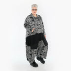  AKH Premium Jacke in gerundeter Form, aus Viskose, P1014.6910, Grau/Schwarz, Streifen