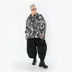  AKH Premium Jacke in kastiger Form, aus Polyester, P1016.7104, Ecru/Schwarz, Pinselstrich