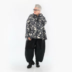  AKH Premium Jacke in kastiger Form, aus Polyester, P1016.7104, Ecru/Schwarz, Pinselstrich
