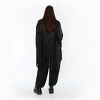 Zipfel Bluse von AKH Premium aus Polyester, P1017.7150, Schwarz, Streifen, Ausgefallen