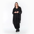 Zipfel Bluse von AKH Premium aus Polyester, P1017.7150, Schwarz, Streifen, Ausgefallen