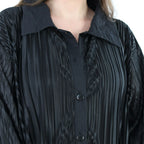 Zipfel Bluse von AKH Premium aus Polyester, P1017.7150, Schwarz, Streifen, Ausgefallen