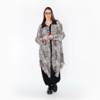  Zipfel Bluse von AKH Premium aus Polyester, P1018.7150, Ecru/Braun/Schwarz, Leopard