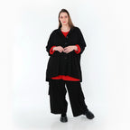  A-Form Bluse von AKH Premium aus Viskose, P1020.7116, Schwarz, Punkte, Ausgefallen, Schick