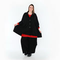  A-Form Bluse von AKH Premium aus Viskose, P1020.7116, Schwarz, Punkte, Ausgefallen, Schick