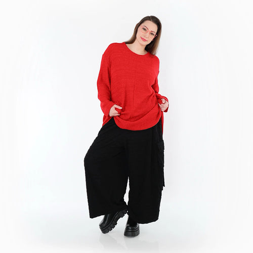  Ballonhose von AKH Premium aus Viskose, P1020.7125, Schwarz, Punkte, Ausgefallen, Zeitlos