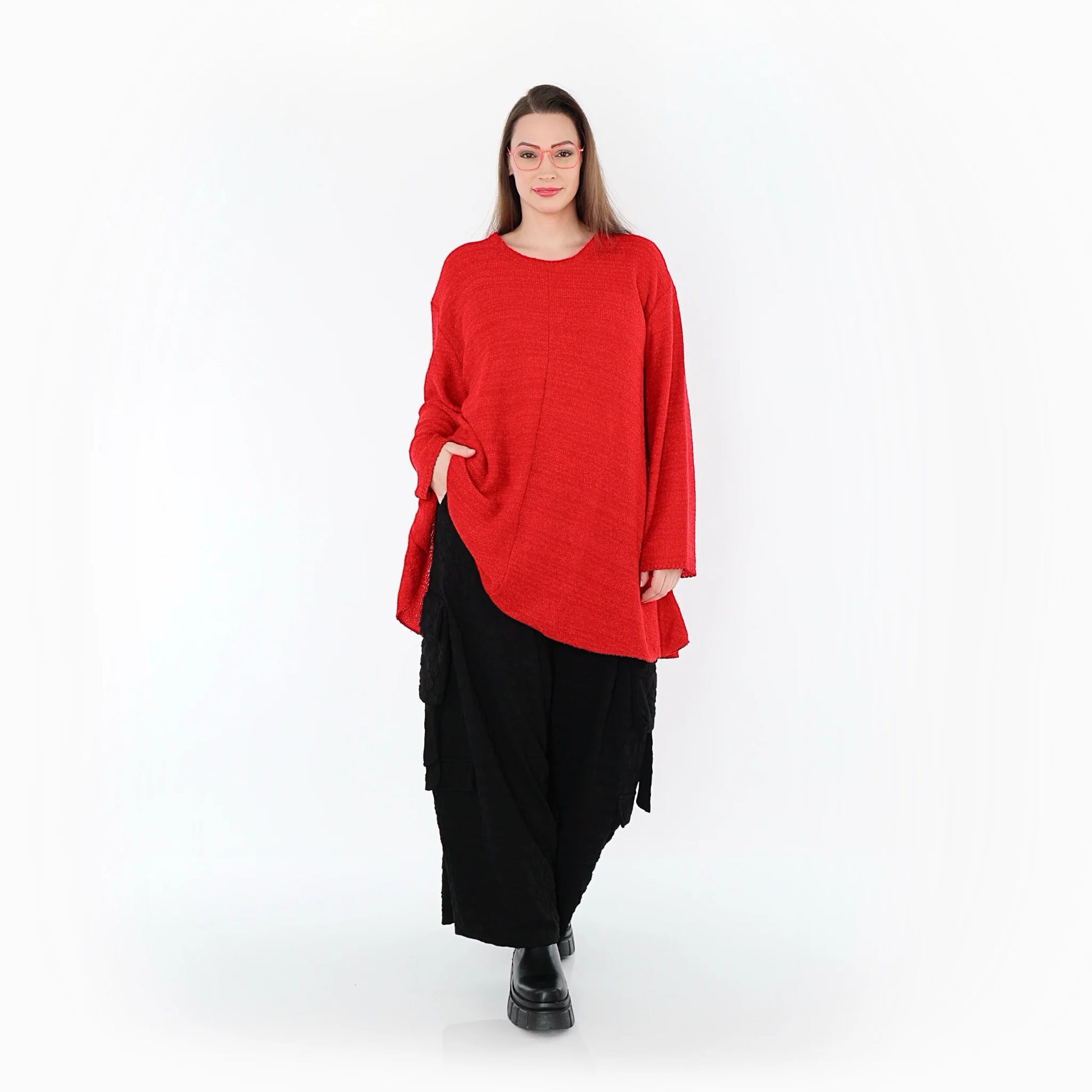  Ballonhose von AKH Premium aus Viskose, P1020.7125, Schwarz, Punkte, Ausgefallen, Zeitlos