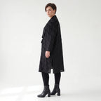 Luftiger Lagenlook Cardigan aus feiner Popeline, leger mit Zierfalte und Punkten, Schwarz/Weiß