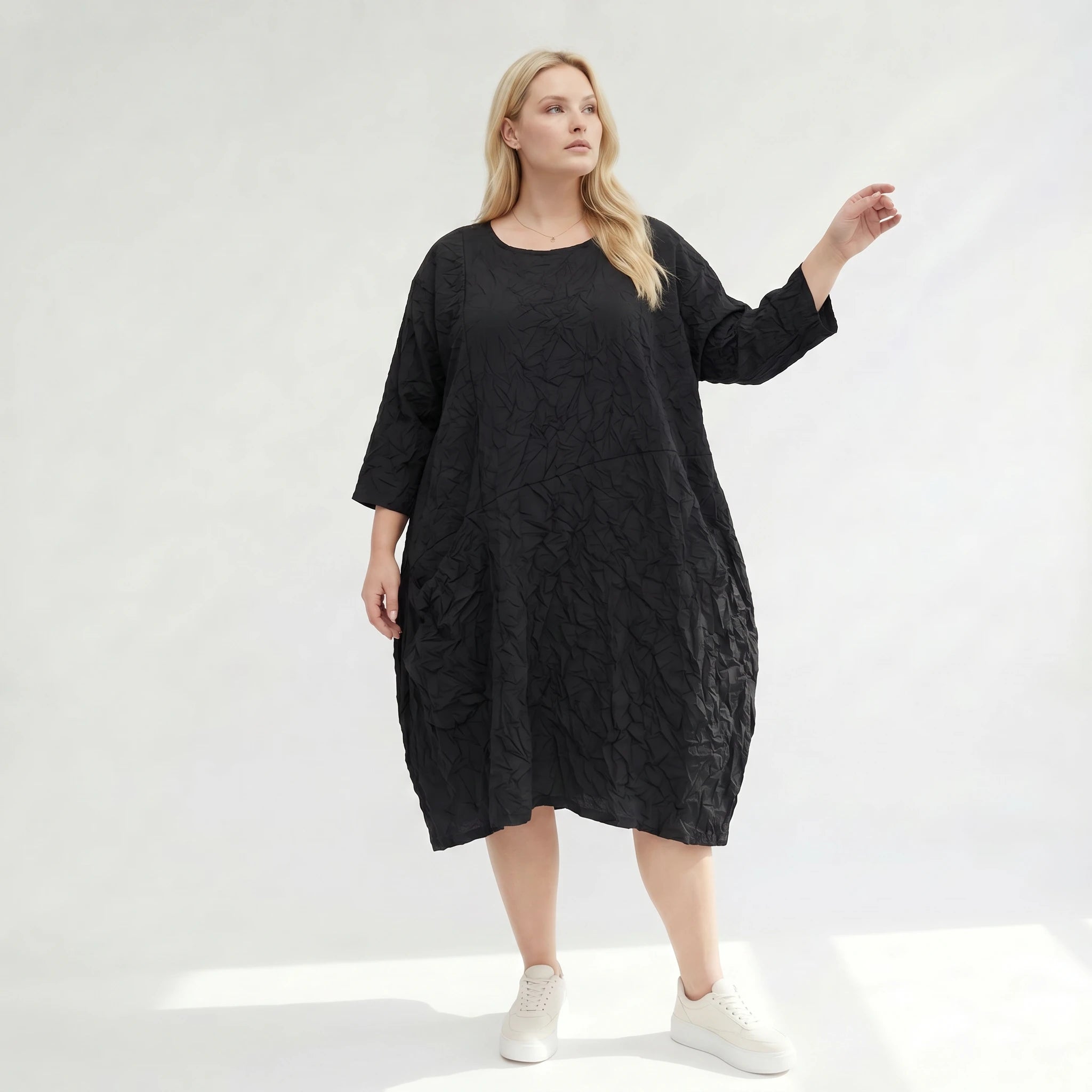 Elegante Oversize Tunika mit modernem Lagenlook und zeitloser Leichtigkeit aus Viskose, Creme