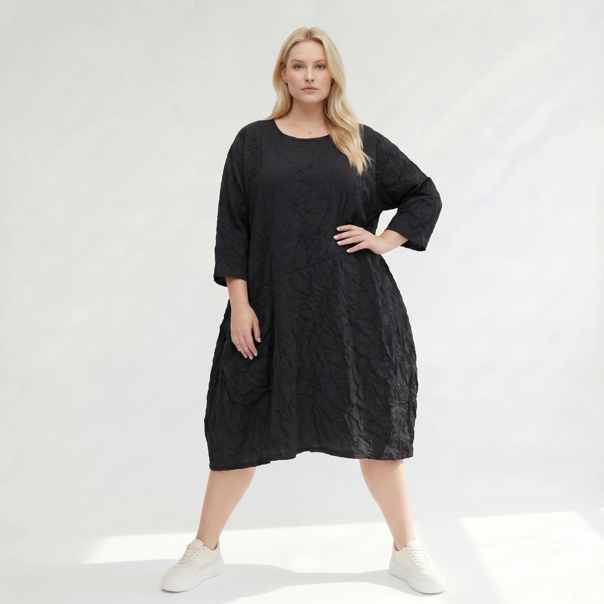 Elegante Oversize Tunika mit modernem Lagenlook und zeitloser Leichtigkeit aus Viskose, Creme