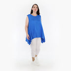  A-Form Top von AKH Fashion aus Viskose, 1233.03071, Blau, Schick, Modern, Bequem