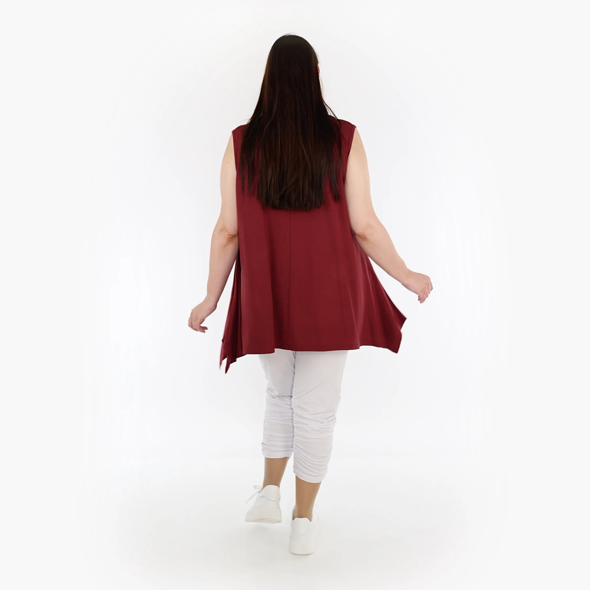  A-Form Top von AKH Fashion aus Viskose, 1233.03071, Burgundy, Schick, Modern, Bequem