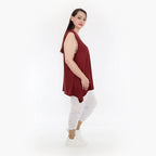  A-Form Top von AKH Fashion aus Viskose, 1233.03071, Burgundy, Schick, Modern, Bequem