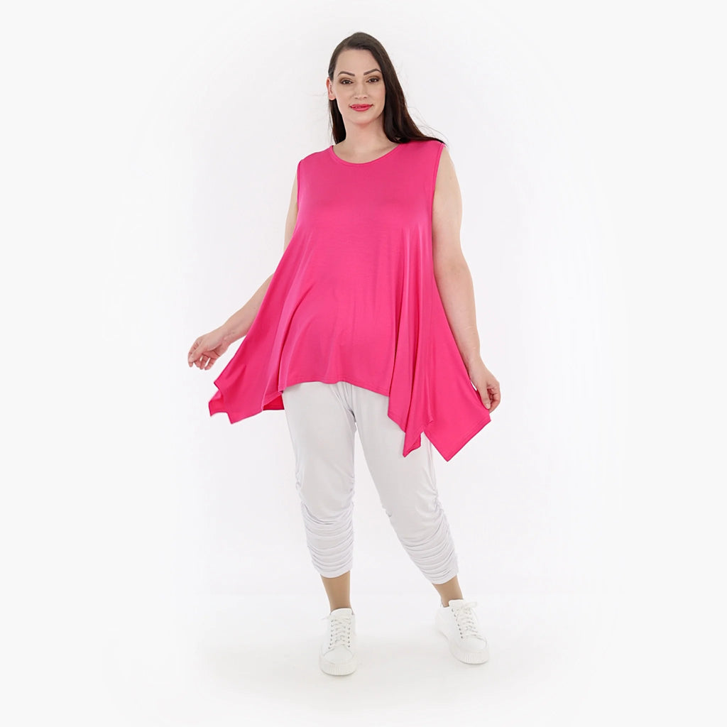 A-Form Top von AKH Fashion aus Viskose, 1233.03071, Fuchsia, Schick, Modern, Bequem
