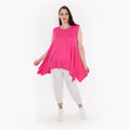 A-Form Top von AKH Fashion aus Viskose, 1233.03071, Fuchsia, Schick, Modern, Bequem