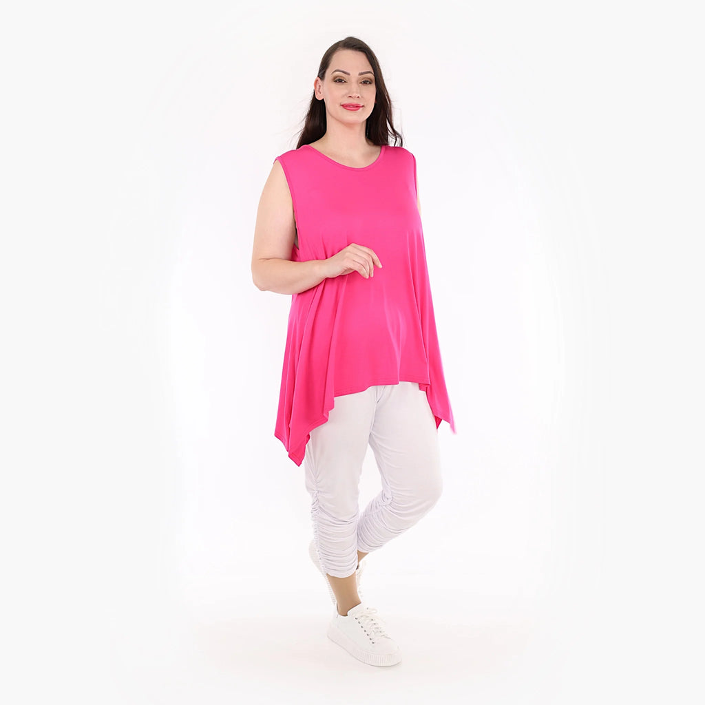  A-Form Top von AKH Fashion aus Viskose, 1233.03071, Fuchsia, Schick, Modern, Bequem