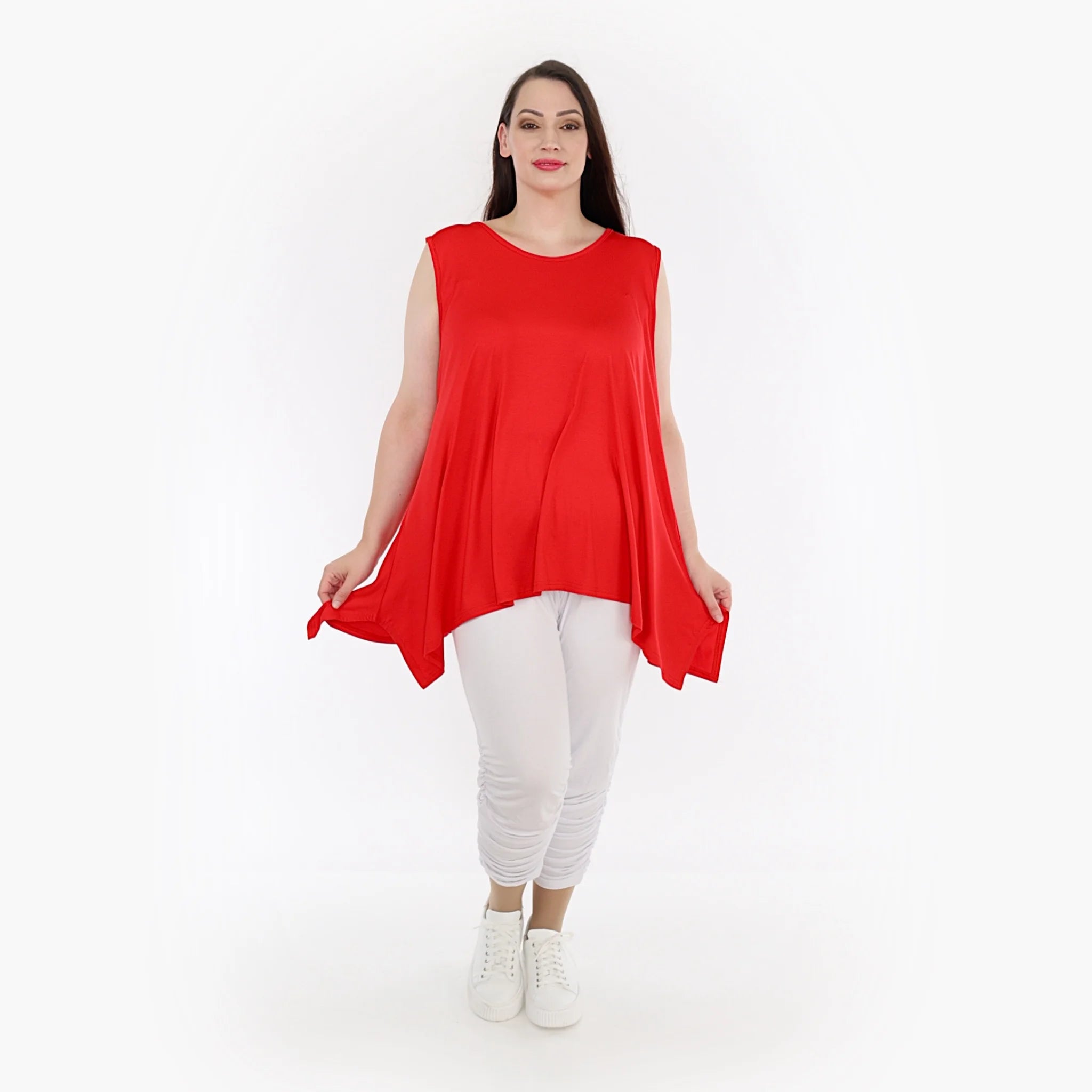  A-Form Top von AKH Fashion aus Viskose, 1233.03071, Rot, Schick, Modern, Bequem