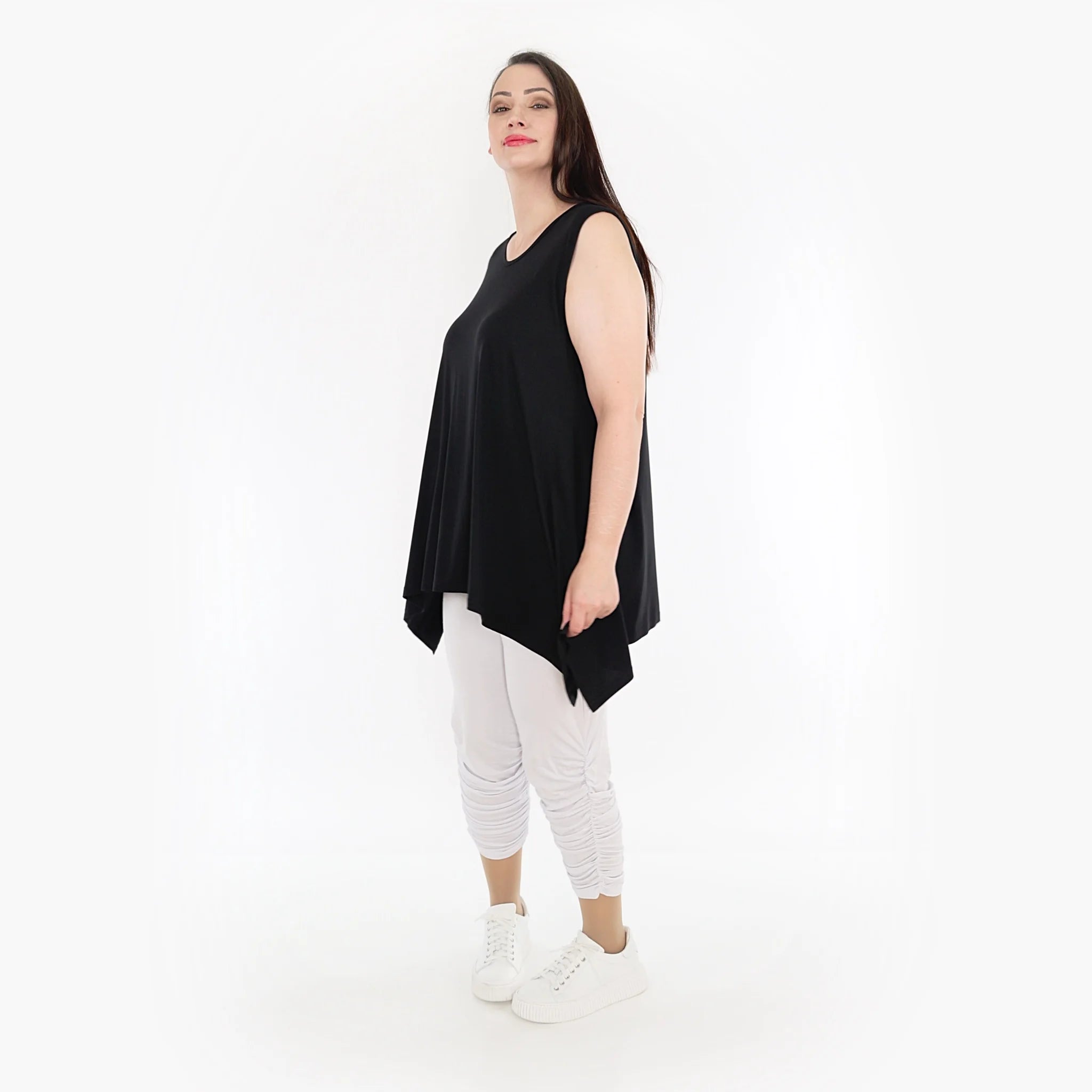  A-Form Top von AKH Fashion aus Viskose, 1233.03071, Schwarz, Schick, Modern, Bequem