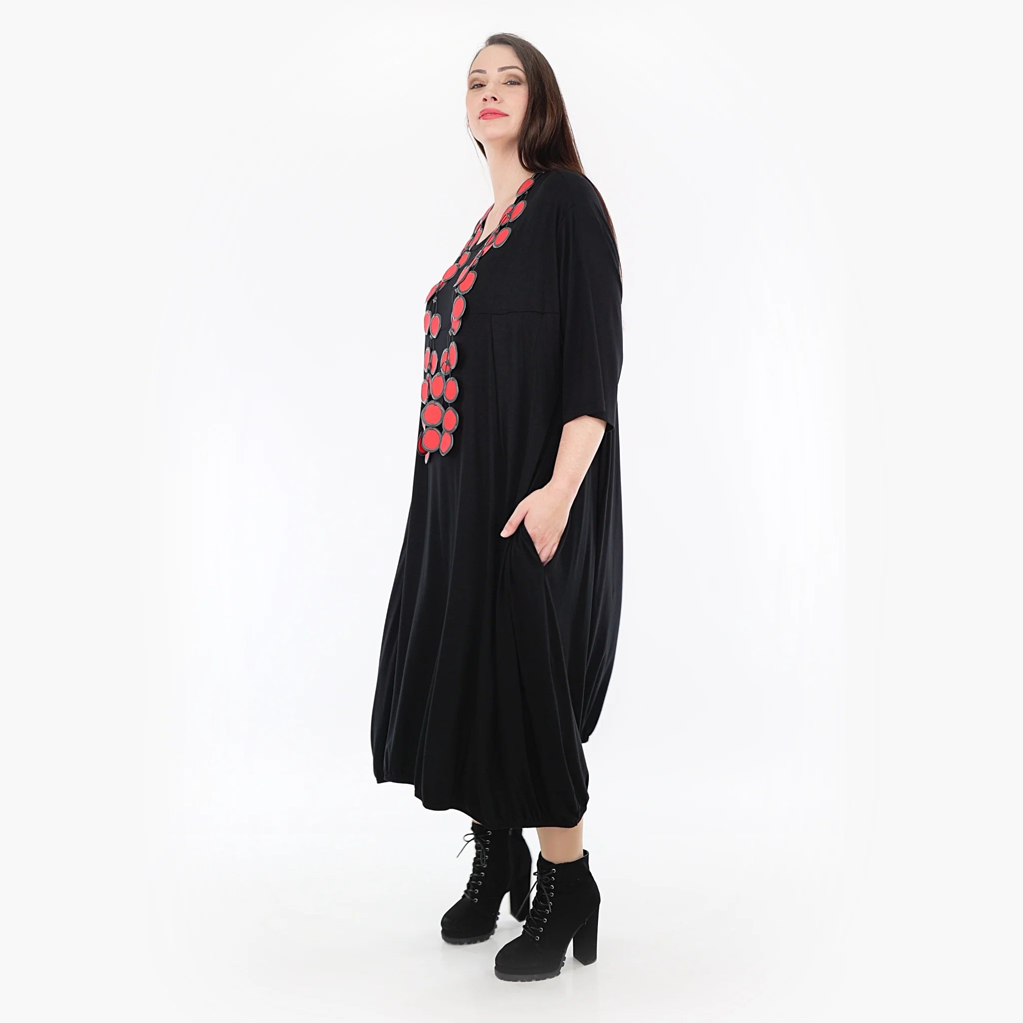  Ballonkleid von AKH Fashion aus Viskose, 1233.06947, Schwarz, Schick, Modern, Bequem