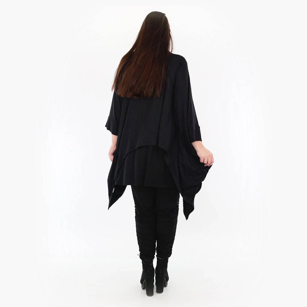  Zipfel Jacke von AKH Fashion aus Viskose, 1233.06991, Schwarz, Schick, Modern, Bequem