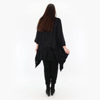  Zipfel Jacke von AKH Fashion aus Viskose, 1233.06991, Schwarz, Schick, Modern, Bequem