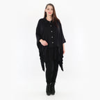  Zipfel Jacke von AKH Fashion aus Viskose, 1233.06991, Schwarz, Schick, Modern, Bequem