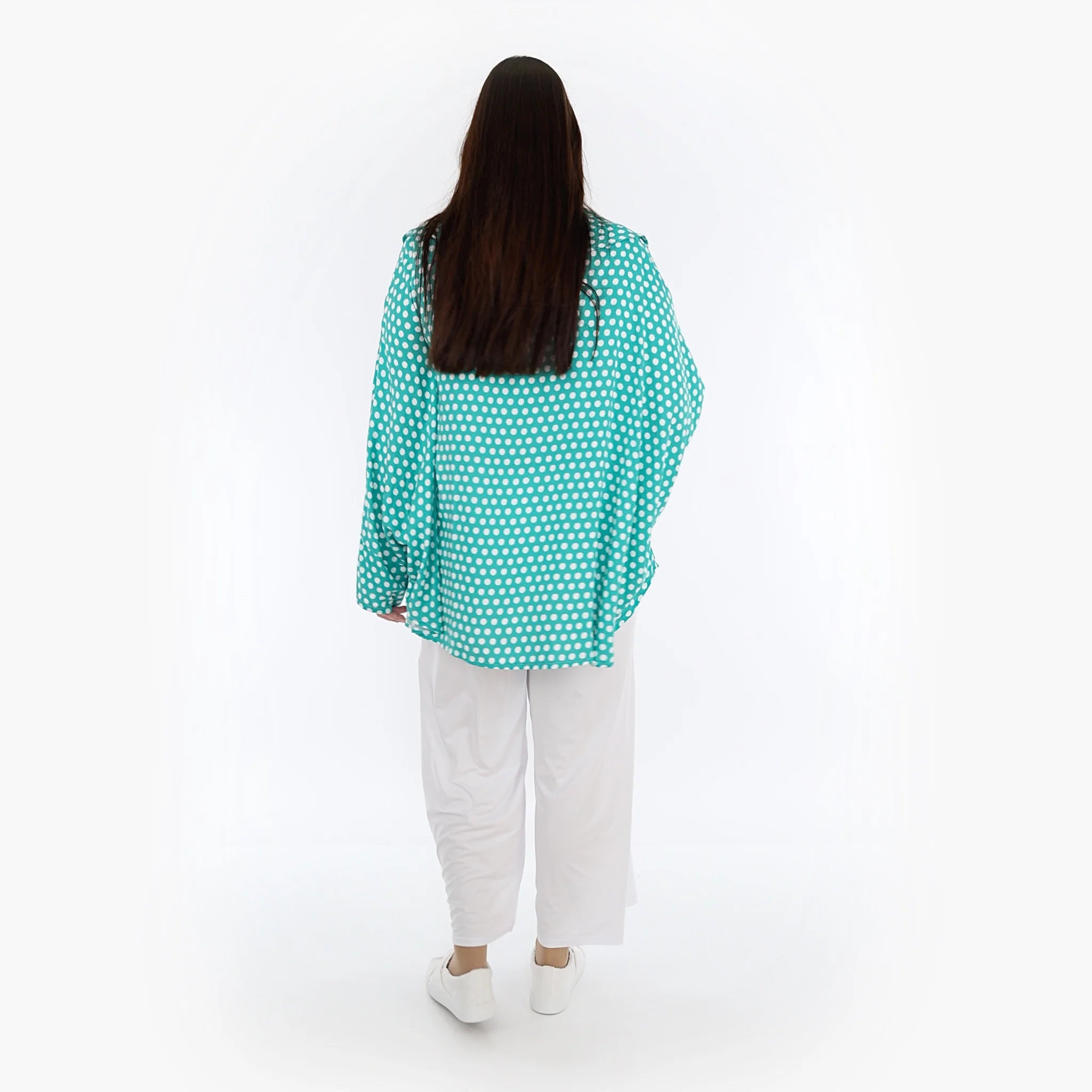  AKH Fashion Jacke in gerundeter Form, aus Viskose, 1273.00140, Mint-Weiß, Schick, Modern