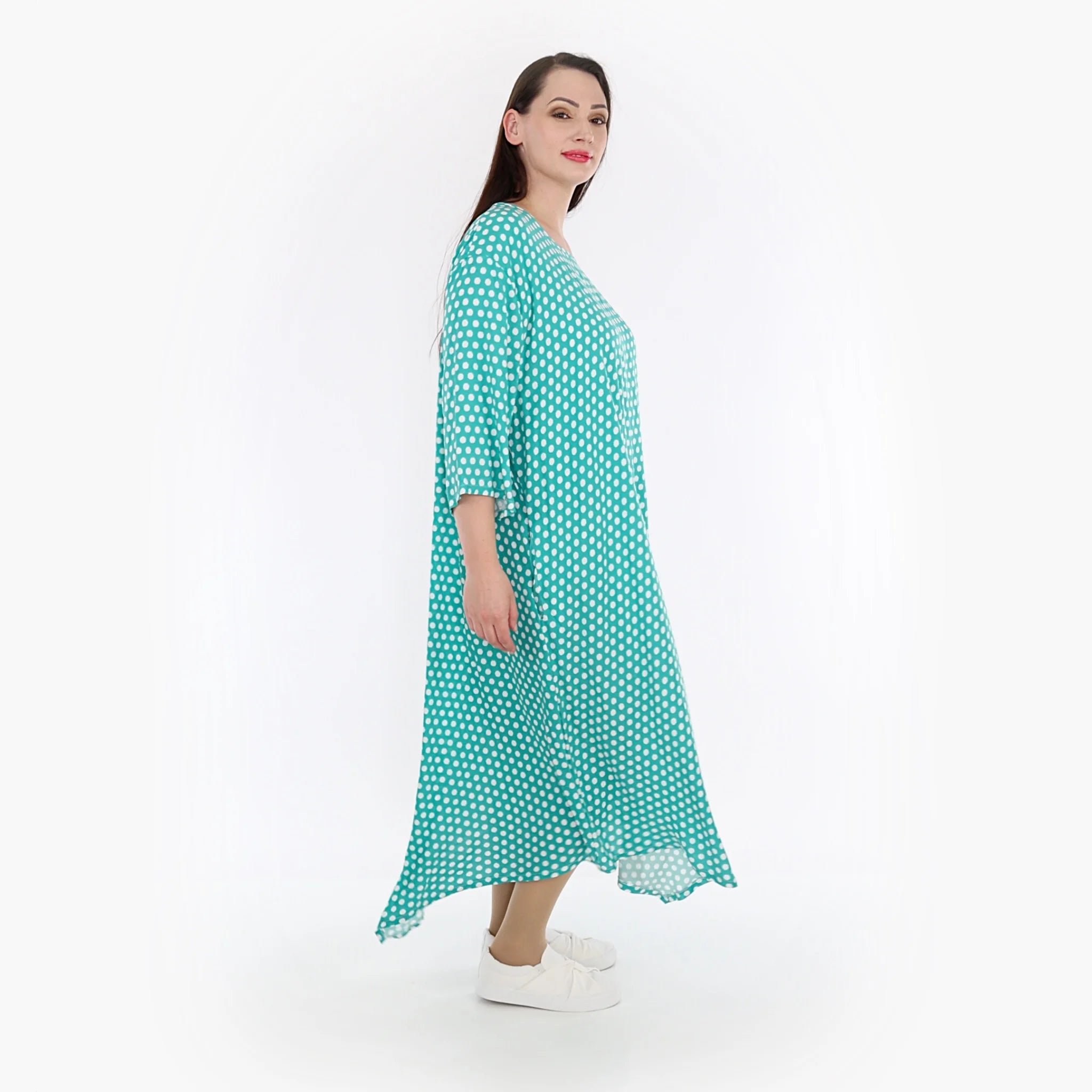  A-Form Kleid von AKH Fashion aus Viskose, 1273.01927, Mint-Weiß, Schick, Modern, Bequem