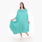  A-Form Kleid von AKH Fashion aus Viskose, 1273.01927, Mint-Weiß, Schick, Modern, Bequem