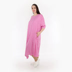  A-Form Kleid von AKH Fashion aus Viskose, 1273.01927, Pink-Weiß, Schick, Modern, Bequem