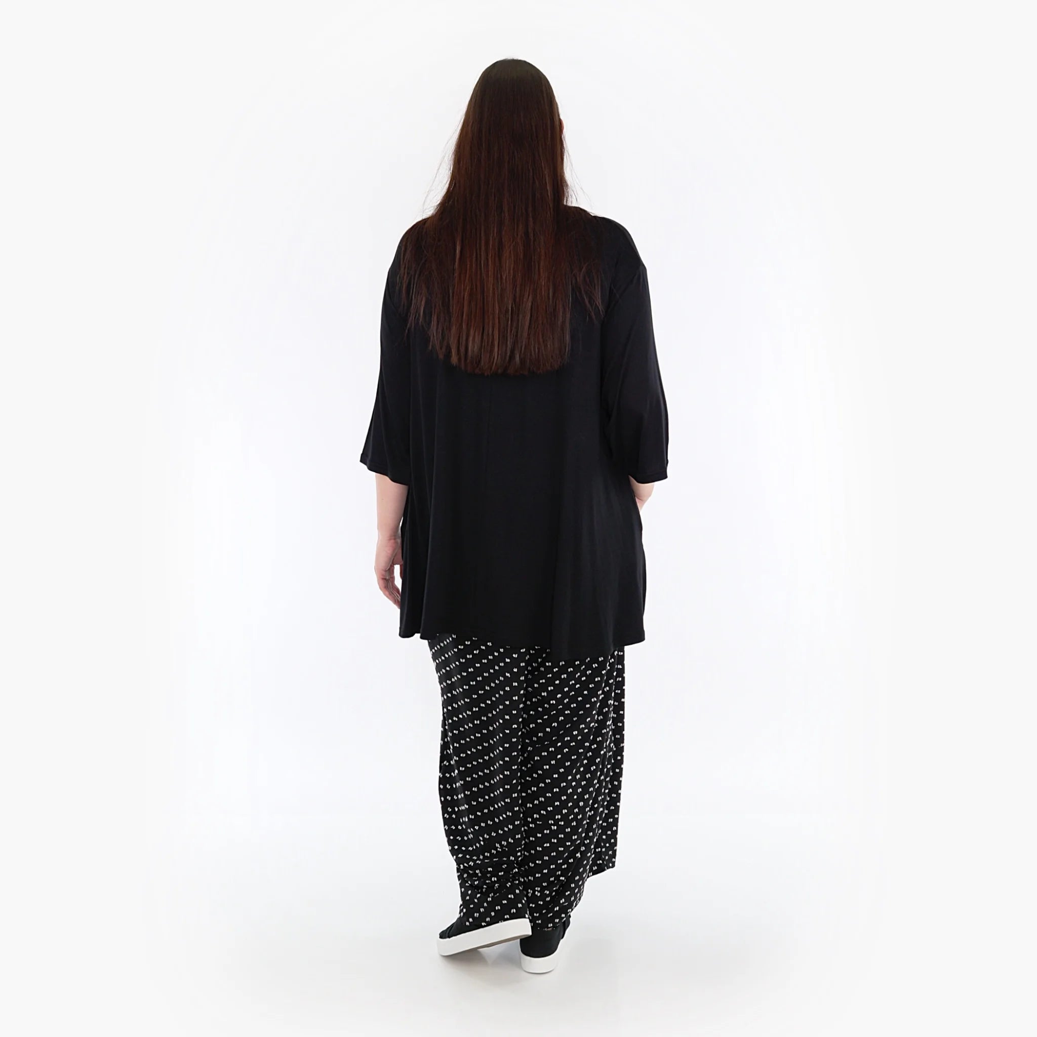  AKH Fashion Hose in gerader Form, aus Viskose, 1315.06941, Schwarz-Weiß, Schick, Modern