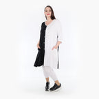  A-Form Jacke von AKH Fashion aus Viskose, 1321.06957, Schwarz-Weiß, Schick, Modern, Bequem