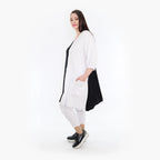  A-Form Jacke von AKH Fashion aus Viskose, 1321.06957, Schwarz-Weiß, Schick, Modern, Bequem