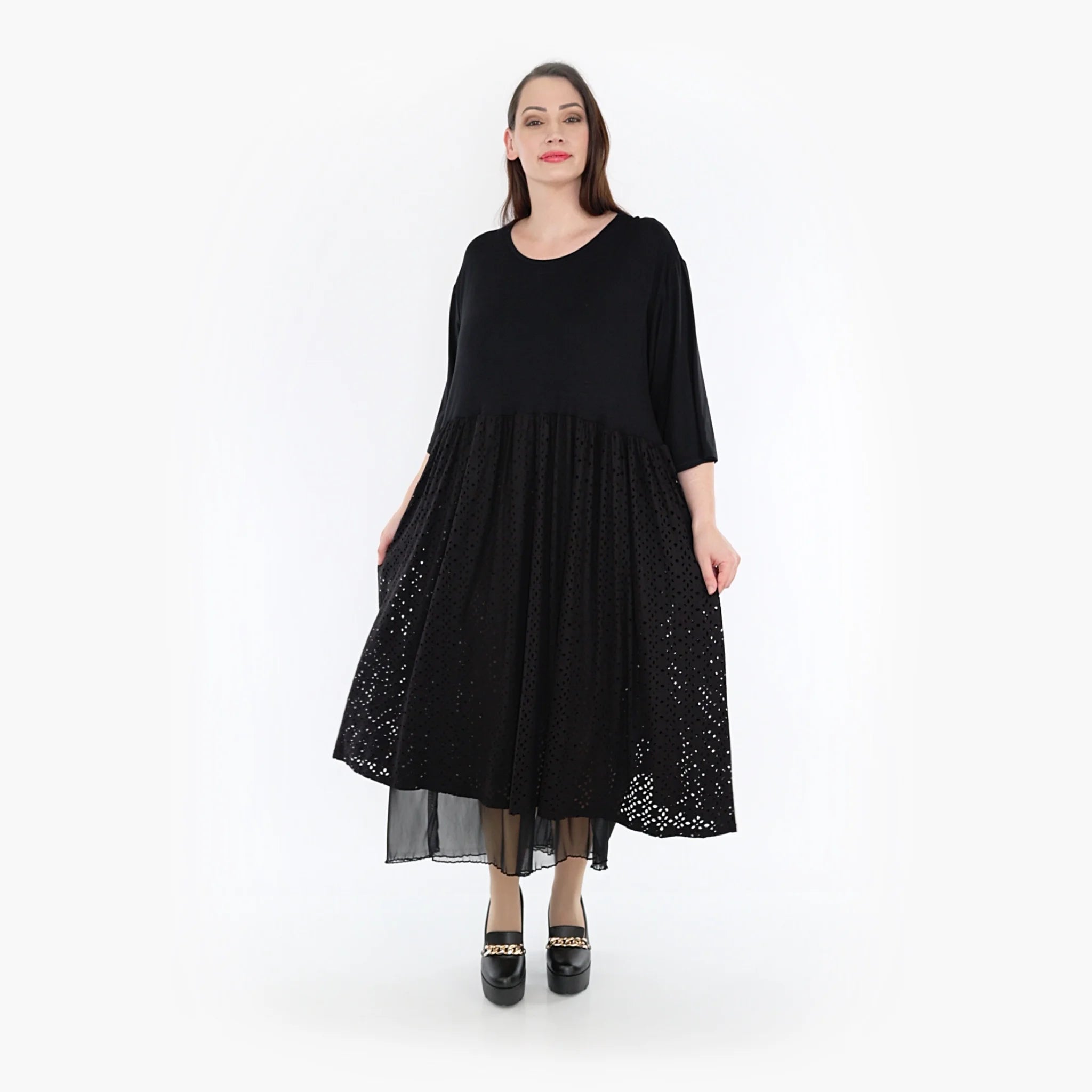 Ballonkleid von AKH Fashion aus Viskose, ausgefallene, zeitlose Lagenlook Mode
