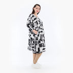  Ballonkleid von AKH Fashion aus Viskose, 1323.06698, Schwarz-Weiß, Schick, Modern, Bequem