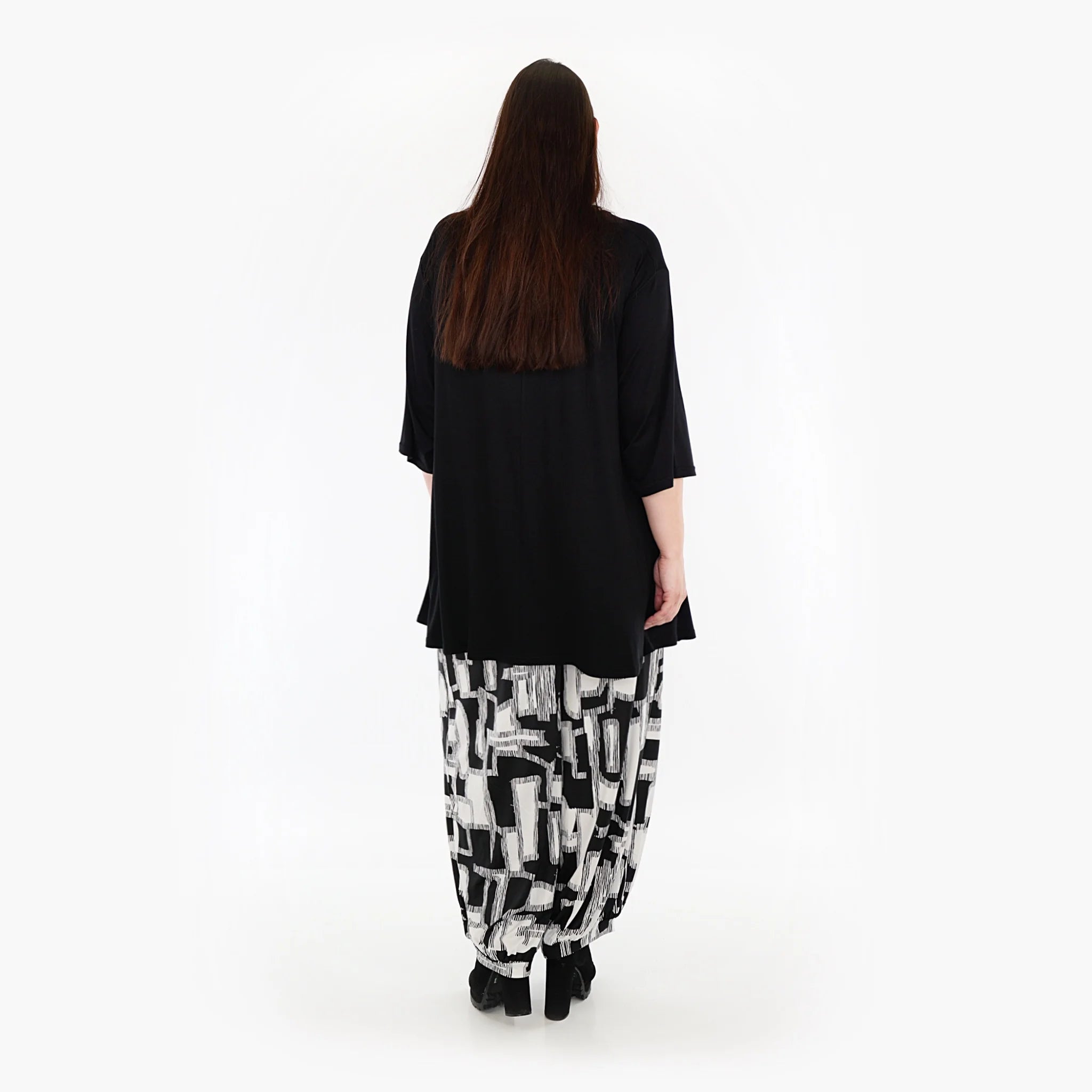  Ballonhose von AKH Fashion aus Viskose, 1323.08067, Schwarz-Weiß, Schick, Modern, Bequem
