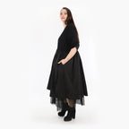  Ballonkleid von AKH Fashion aus Baumwolle, 1326.06967, Schwarz, Schick, Modern, Bequem