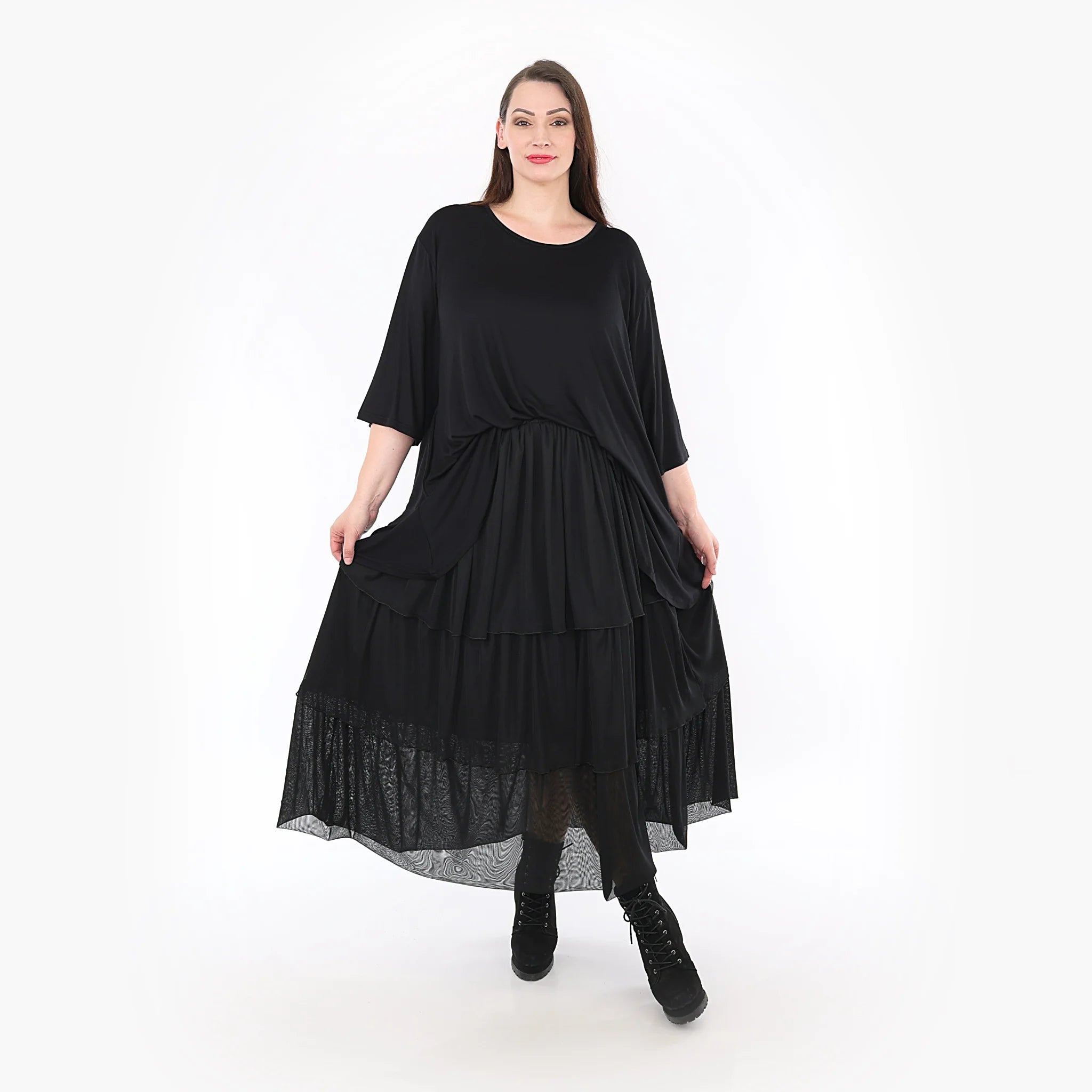  Ballonrock von AKH Fashion aus Baumwolle, 1326.06969, Schwarz, Schick, Modern, Bequem