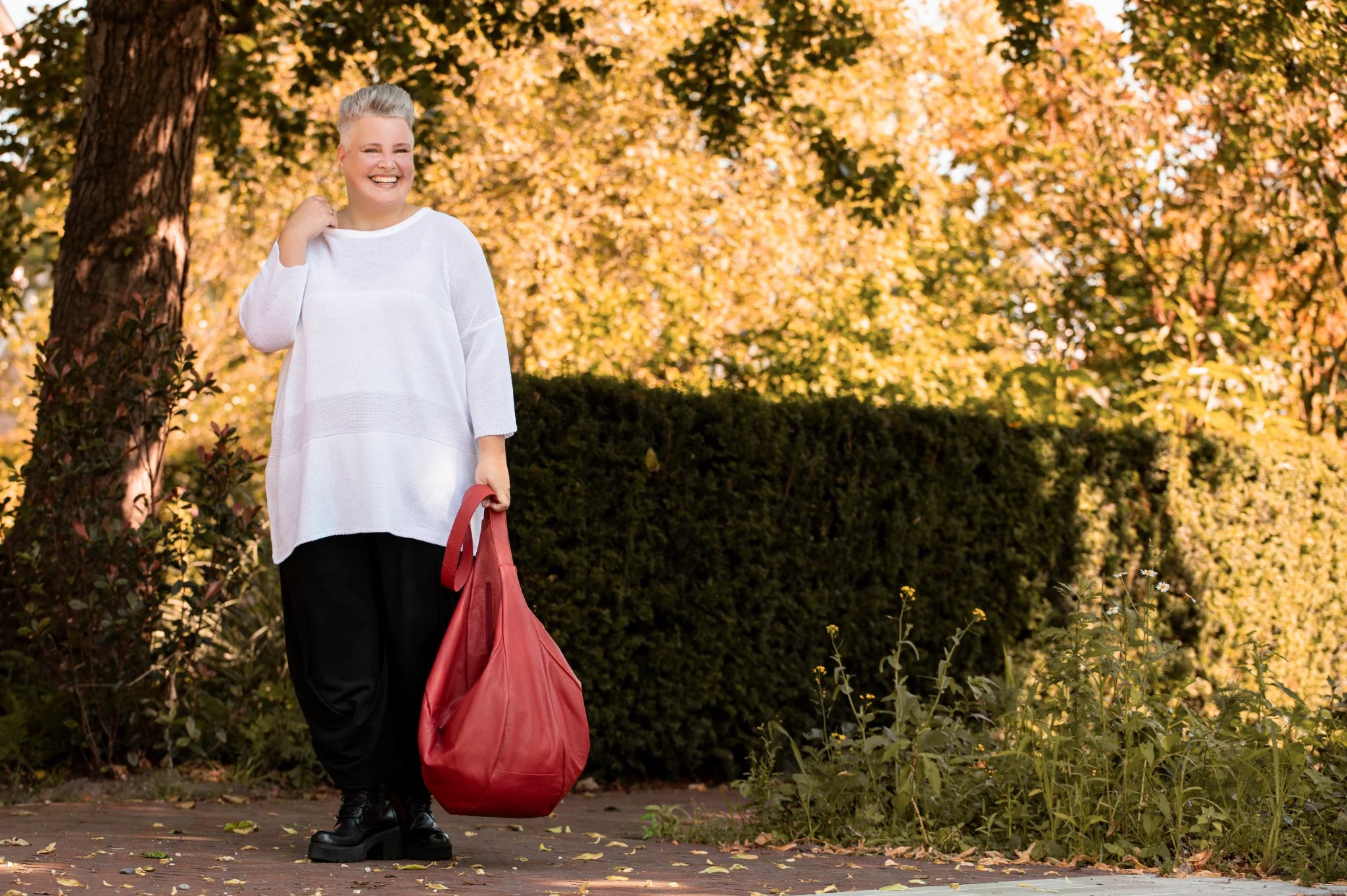 Shirt von AKH Fashion aus Baumwolle in kastiger Form, ausgefallene Lagenlook Mode
