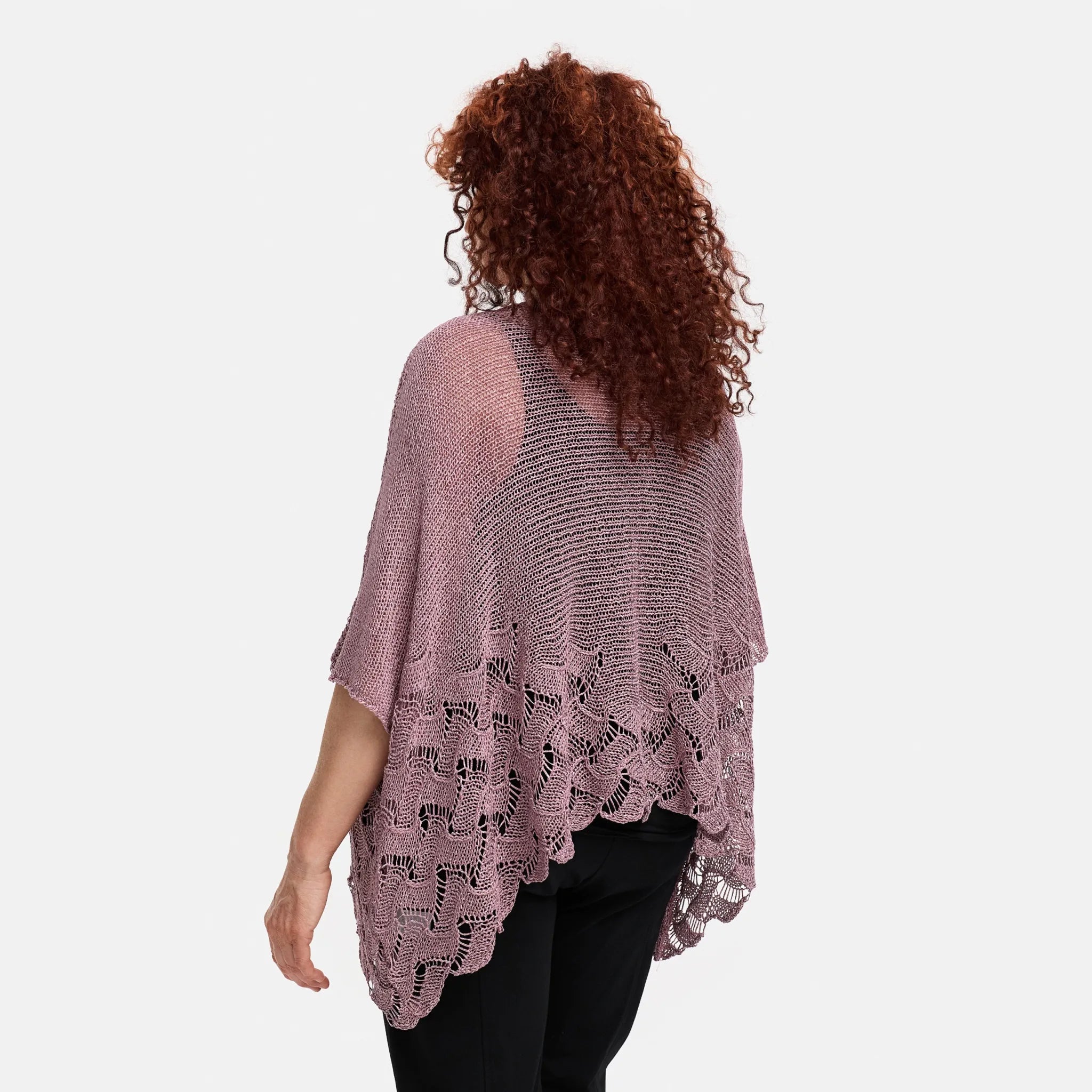  Amandine Pullover in kastiger Form, aus Baumwolle, A2806, Mauve, Schick, Modern, Bequem