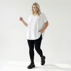Oversized Shirt von Divas Planet aus Baumwolle, DP10148, Weiß, Schick, Modern, Bequem