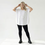 Oversized Shirt von Divas Planet aus Baumwolle, DP10148, Weiß, Schick, Modern, Bequem