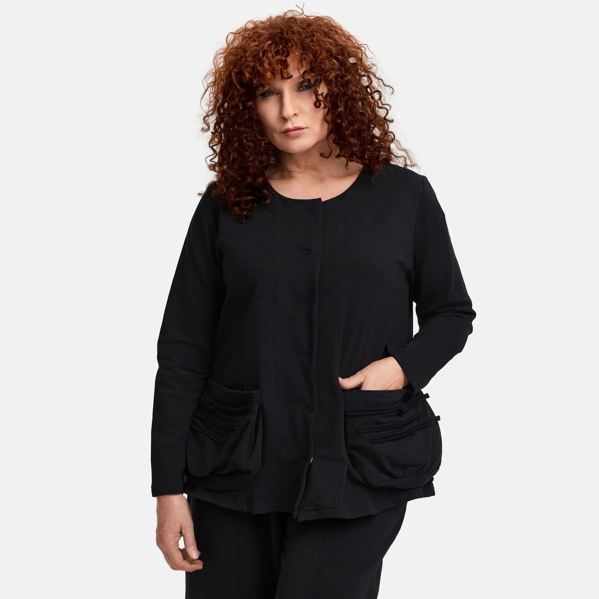 Oversize Damen Jacke, Do Your Best, Baumwolle, gerader Form, Lagenlook Mode, große Größen - SEELENlook