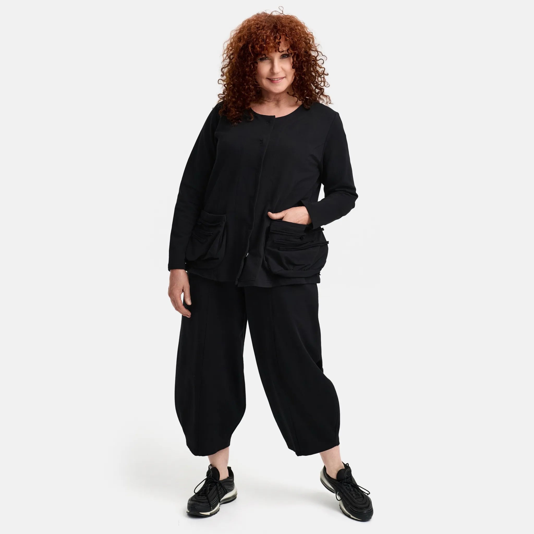 Oversize Damen Jacke, Do Your Best, Baumwolle, gerader Form, Lagenlook Mode, große Größen - SEELENlook