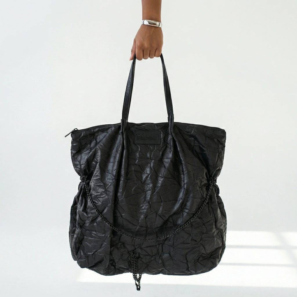  Designer Tasche von H4 Fashion aus Polyamid, 3078, Schwarz, Ausgefallen, Zeitlos, Schick