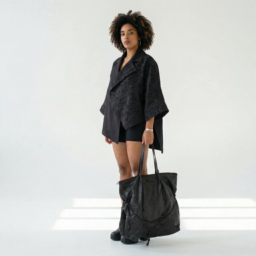  Designer Tasche von H4 Fashion aus Polyamid, 3078, Schwarz, Ausgefallen, Zeitlos, Schick