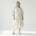A-Form Kleid von H4 Fashion aus Polyamid, 8022, Ecru, Ausgefallen, Zeitlos, Schick