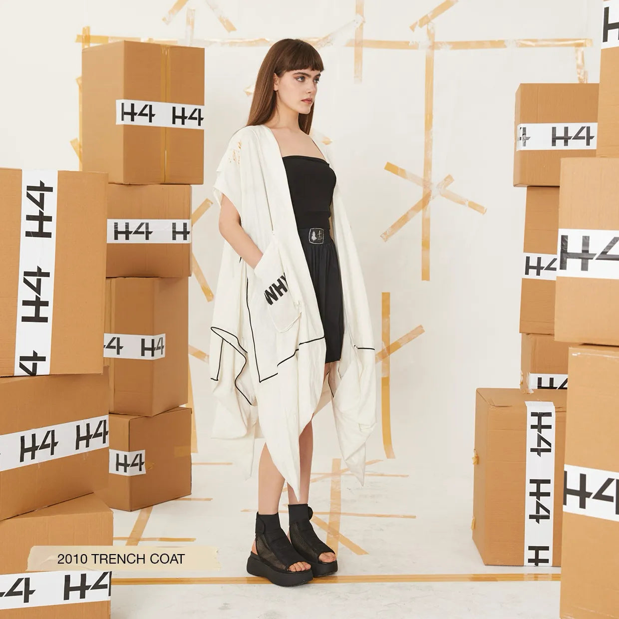  Zipfel Weste von H4 Fashion aus Baumwolle, 2010, Schwarz, Schick, Modern, Bequem