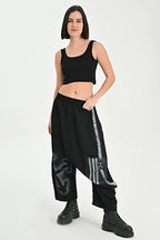  Haremshose von Les Mios aus Polyester, 7069, Schwarz/Weiß, Pinselstrich, Ausgefallen
